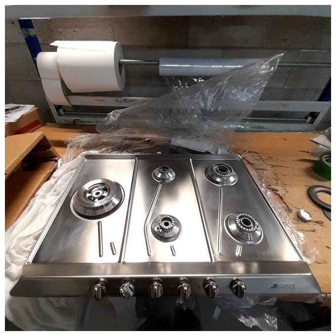 [ComeNuovo] Smeg SRV575GH5 Estetica Contemporanea Piano Cottura a Gas 5 Fuochi Griglie in Ghisa 75 cm Acciaio Inox