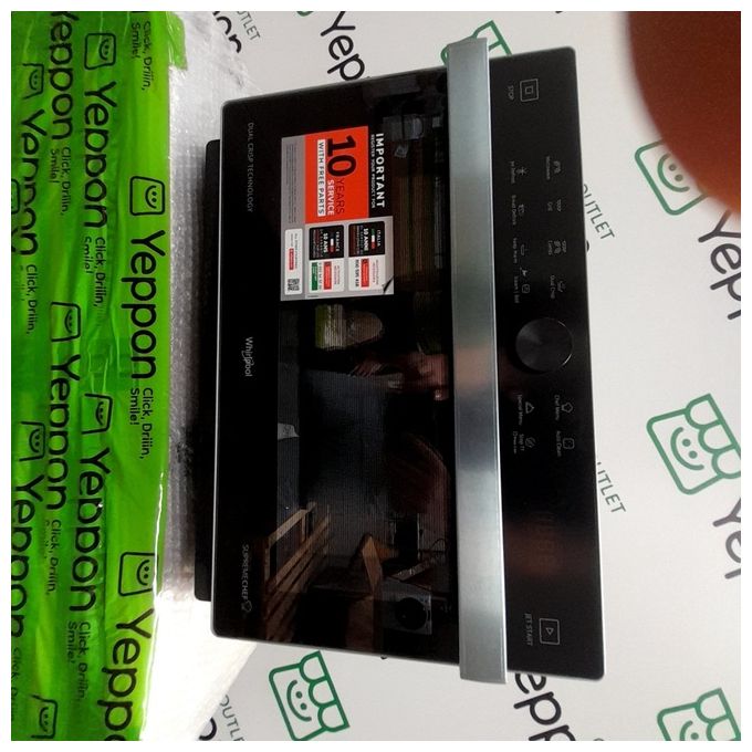 Image of [ComeNuovo] Whirlpool MWP 337 SB Forno a Microonde con Grill Capacita' 33 Litri Potenza 1000 W Funzione DualCrisp DualSteam Jet Start ChefMenu Display LED Nero