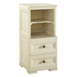 COMODINO 2 CAS., 1 VANO AP., 1 RIP. INT. colore ANGORA 