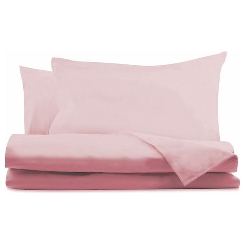 Completo letto singolo in  cotone rosa antico 115 gsm