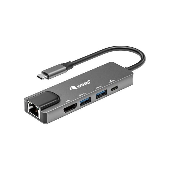 Conceptronic Adattatore Multifunzione USB-C 5 in 1 HDMI Gigabit LAN USB 3.2 Gen 1 100W USB PD
