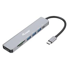 Conceptronic Adattatore Multifunzione USB-C 7 in 1 HDMI 4K/60 Hz USB 3.2 Gen1 x 3 TF/Micro SD 100W USB PD