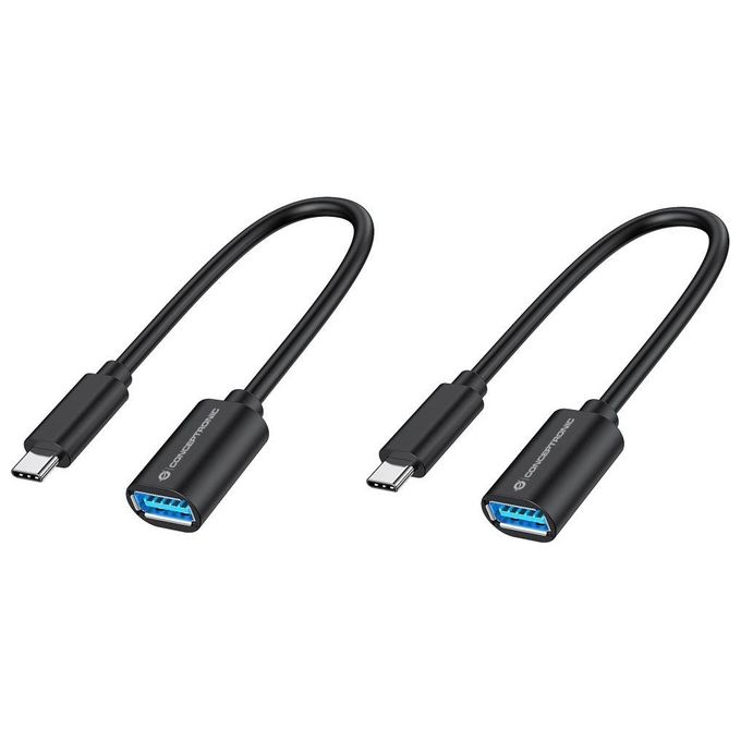 Conceptronic Adattatori otg (confezione 2pcs) da Usb-c a Usb-a Conceptronic - cavo 20cm