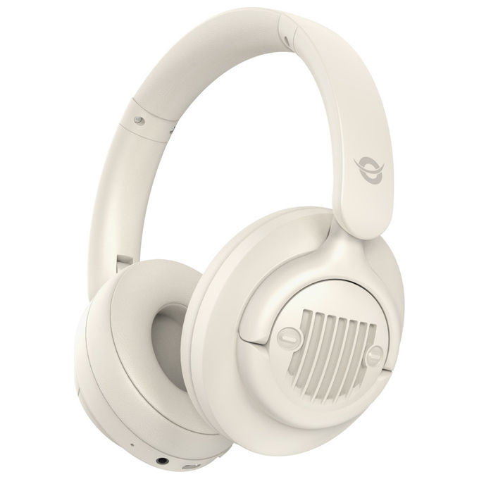 Conceptronic ALVAH02C Cuffie Bluetooth Cancellazione Rumore Attiva 30h Crema Wireless