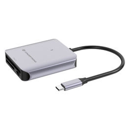 BIAN09G Lettore Schede Multi-Card USB-C 3.2 Gen 2 Grigio Alluminio Alta Velocità