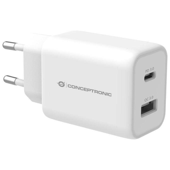 Conceptronic Caricatore PPS USB a 2 Porte 33W QC 3.0