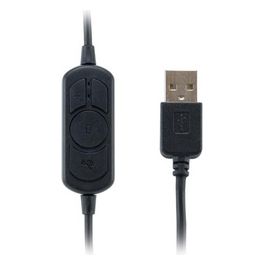 Cuffia Cablata a Padiglione Ufficio USB tipo A Nero