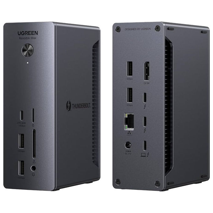 Conceptronic Docking Station 13-in-1 Thunderbolt 4 Alluminio Nero