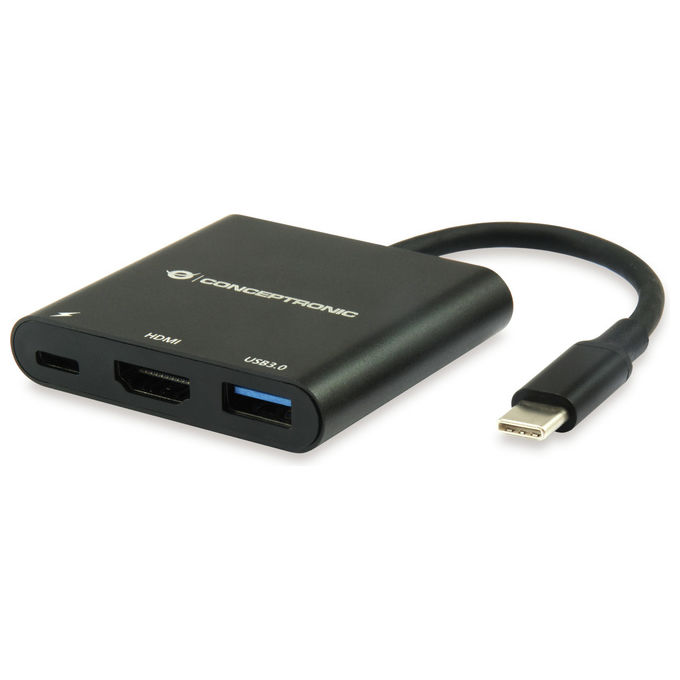 Conceptronic DONN01B Docking Station USB-C 3.2 Gen 1 con HDMI e USB-A Nero Hub Multiporta