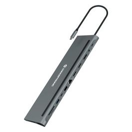 Conceptronic DONN17G Replicatore di Porte e Docking Station per Notebook Cablato USB 3.2 Gen 1 Type-C Grigio
