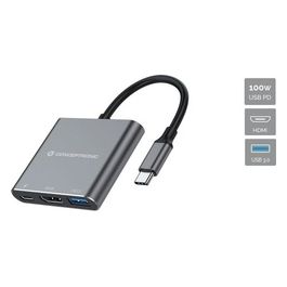 DONN18G Replicatore di Porte e Docking Station per Laptop Cablato Usb 3.2 Gen 1 Type-c Grigio