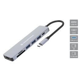 DONN19G Replicatore di Porte e Docking Station per Notebook Cablato Usb 3.2 Gen 1 Type-C Grigio