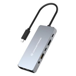 DONN22G Replicatore di Porte e Docking Station per Laptop Cablato USB 3.2 Gen 2 Type-C Grigio
