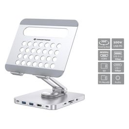 DONN26G Supporto per Tablet con Docking Station USB 3.2 Gen 1 8 in 1