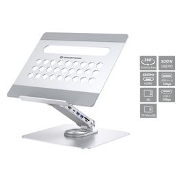 DONN27G Supporto per Laptop con Docking Station 7 in 1