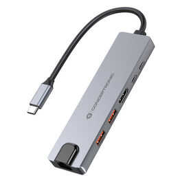 DONN29G Docking Station USB-C 3.2 Gen2 HDMI 4K Ethernet LAN Grigio Alluminio