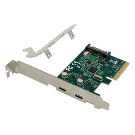 EMRICK13G Scheda PCIe USB 3.2 Gen 2 Interna 2 Porte Type-C Verde 10Gbps