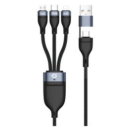 ETTA06B15Cavo Usb Usb 2.0 1.5mt Usb C Usb C/micro-usb B/lightning Nero