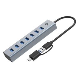 HUBBIES21G Hub di Interfaccia Usb 3.2 Gen 1 (3.1 Gen 1) Type-a 5000 Mbit/s Grigio