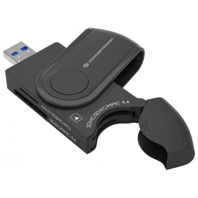 Conceptronic StreamVault BIAN04B Lettore di Schede USB 3.2 Gen 1 Type-A Nero