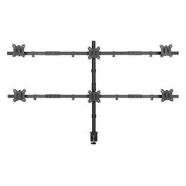 Supporto da Tavolo per 6 Monitor 32" Nero Scrivania