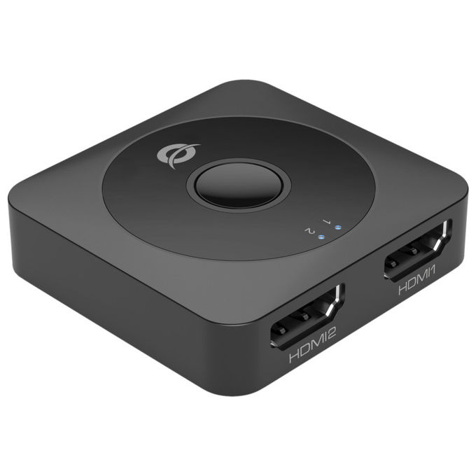 Conceptronic Switch HDMI 2.0 Bidirezionale 2 Porte 4K Nero - Supporto DTS e Dolby