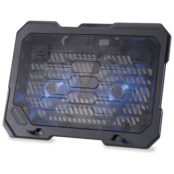 Conceptronic THANA01B Base di Raffreddamento per Notebook 15,6'' 2 Ventole USB con Illuminazione LED colore Nero