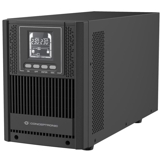 Conceptronic ZEUS52E2K Gruppo di Continuita' Ups Doppia Conversione Online 2 Kva 1800W 6 Prese Ac