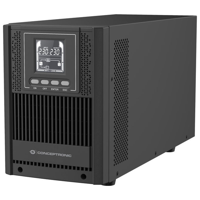 Conceptronic ZEUS52ES2K UPS 2kVA 1800W Doppia Conversione 4 Prese AC LCD Gruppo Continuita'