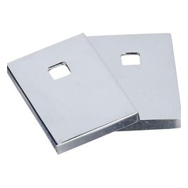 Confezione 2 Copriplacche Maine Cromato Resina 6x3,5x0,5 Cm