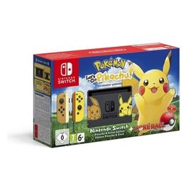 Console Switch Pikachu & Eevee Edition + Pokemon: Let's Go Pikachu! + Poké Ball Plus