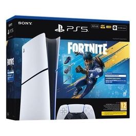 Sony, PlayStation 5 Digital Edition, Bundle Fortnite Flowering Chaos, 825GB, Bianco e Nero