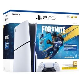 Playstation 5, Bundle Fortnite Flowering Chaos, 1 TB, Wi-Fi, Nero e Bianco