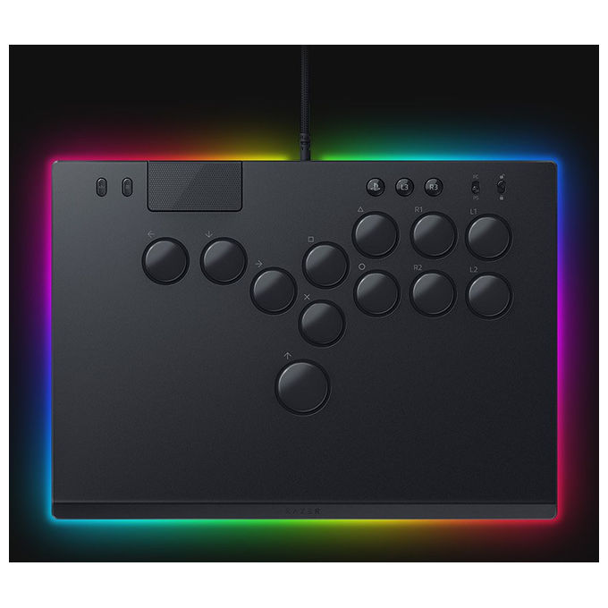 Razer RZ06-05020100 Kitsune Controller Arcade Ottico Pulsanti a Profilo Basso Razer Chroma Lighting 3,1 m PC PS5 colore Nero