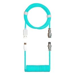 Coiled Keyboard Cable Cyan