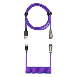 Coiled Keyboard Cable Blue Purple