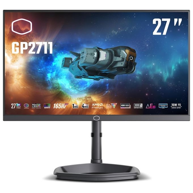 Image of Cooler Master Gp2711 Monitor 27'' led va 16:9 qhd 1ms 165hz Pivot Usb-c Dp-2hdmi Multimediale