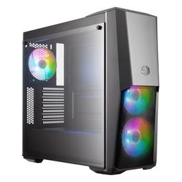 Cooler Master MasterBox MB500 ARGB - Case PC ATX con Semi-Pannello in Rete 3 Ventole da 120mm Preinstallate Pannello Laterale in Vetro Configurazioni Flusso Aria Flessibili - ARGB