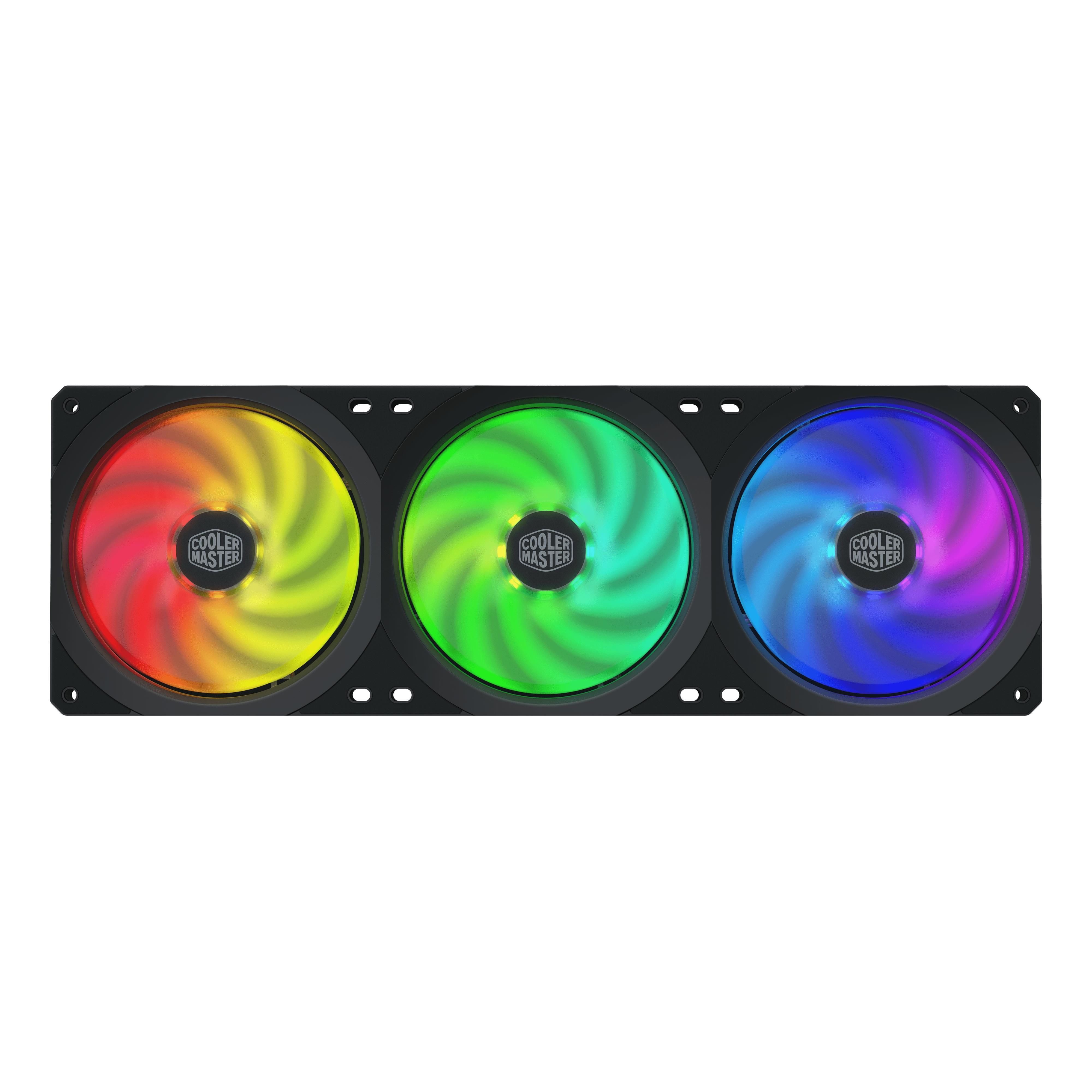 3 VENTOLE TRIPLO HALO RGB RAINBOW 120MM NOUA ZEPHYR FAN 1100RPM 6PIN  ADDRESSABLE