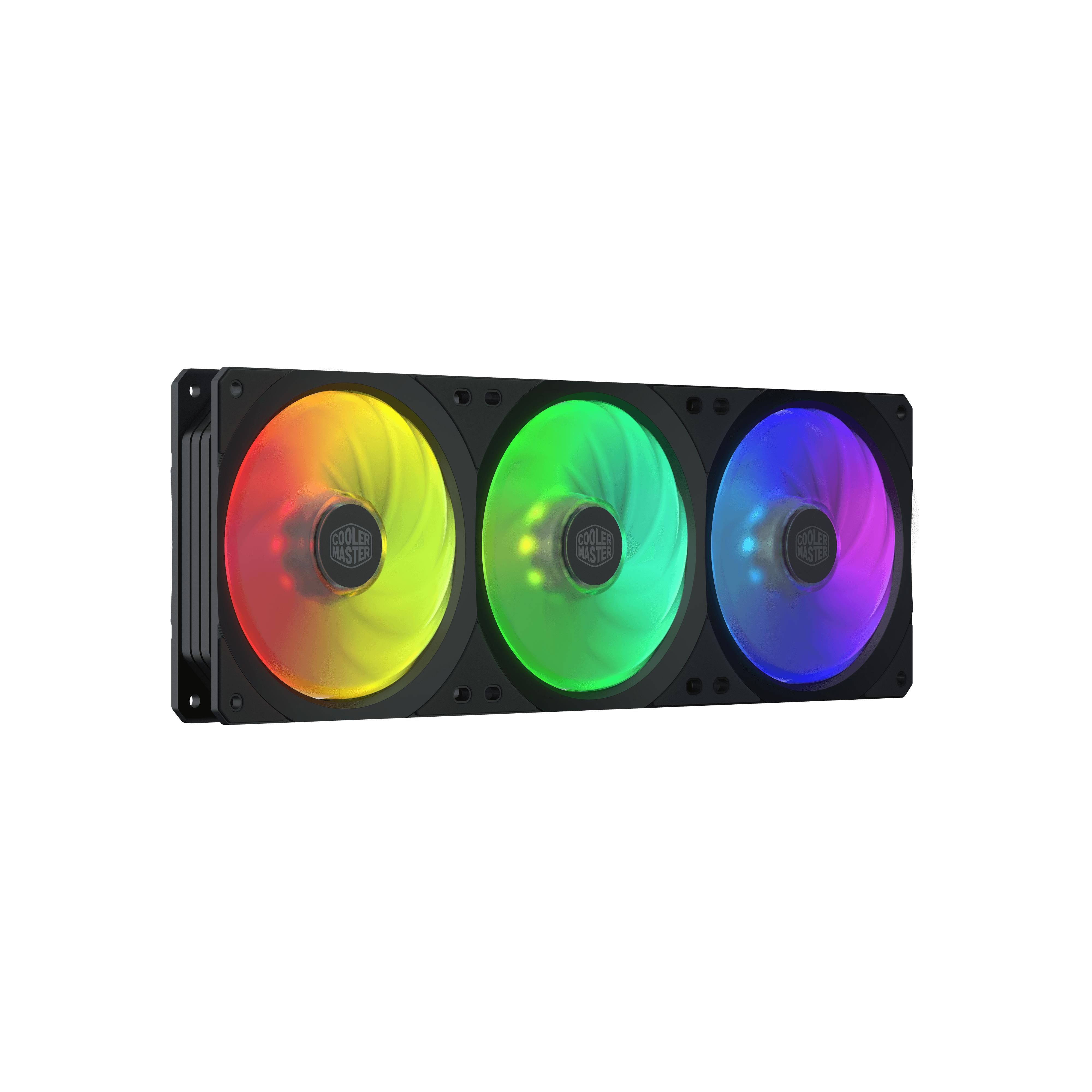 3 VENTOLE TRIPLO HALO RGB RAINBOW 120MM NOUA ZEPHYR FAN 1100RPM