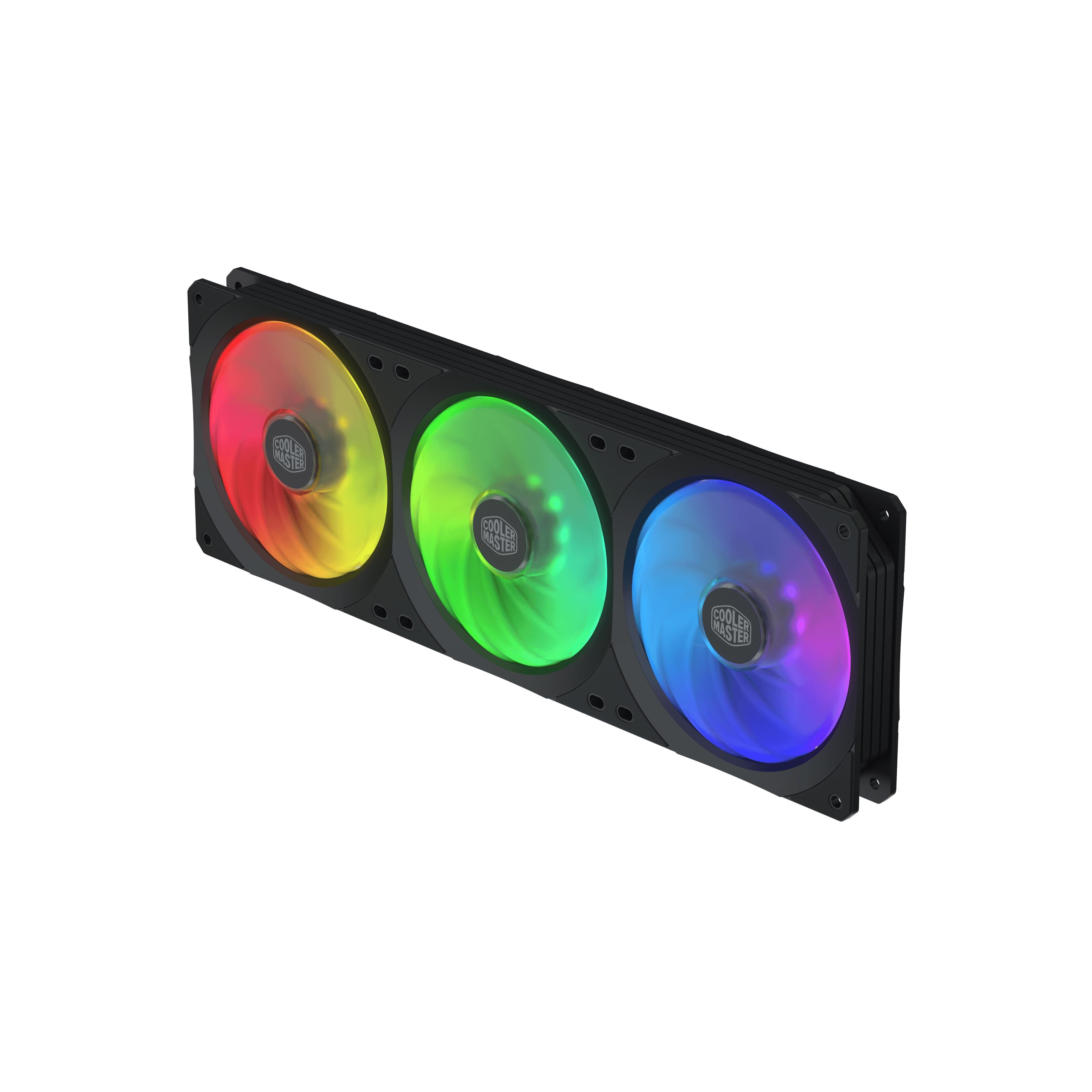 3 VENTOLE TRIPLO HALO RGB RAINBOW 120MM NOUA ZEPHYR FAN 1100RPM