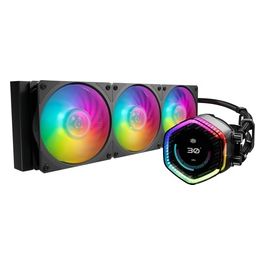 MasterLiquid 360 Ion CPU Cooler Liquid - Display LCD 21" Raffreddamento Ad Acqua AIO Pompa Doppia Camera Gen X Ventole Mobius 120P ARGB RGB Gen 2 Indirizzabile Staffe LGA1700 e AM5