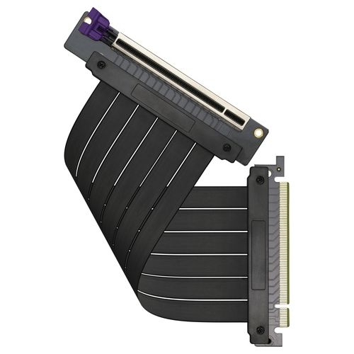 Cooler Master MasterAccessory - Cavo riser PCIe 3.0 x16 V2, schermato EMI, cavo TPE ultra flessibile, slot PCI rinforzato, connettori dorati, custodia protettiva in ABS, 200 mm