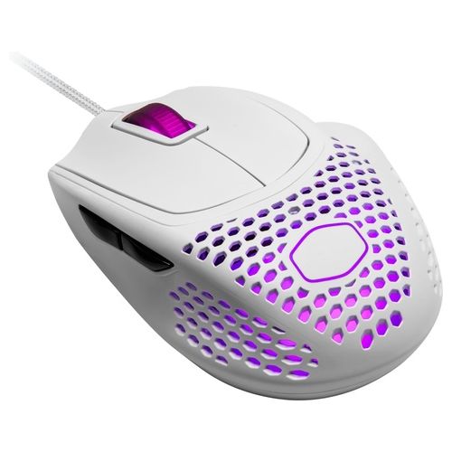 Cooler Master MM720 RGB-LED Claw Grip Wired Gaming Mouse Ultra Lightweight 49g Honeycomb Shell 16000 DPI Optical Sensor Matte White