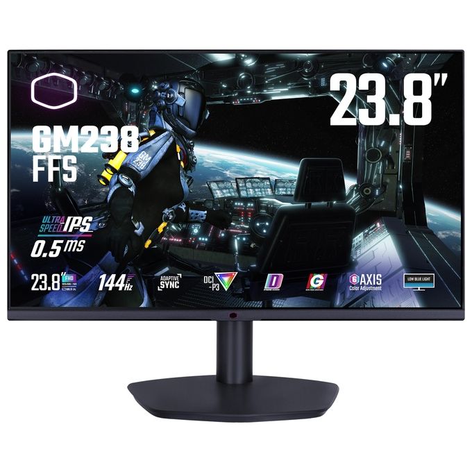 Cooler Master Monitor Gaming  GM238-FFS Display 23.8'' FHD ULTRA-IPS, Frequenza 144HZ, Tempo Risposta 0,5MS, HDR10