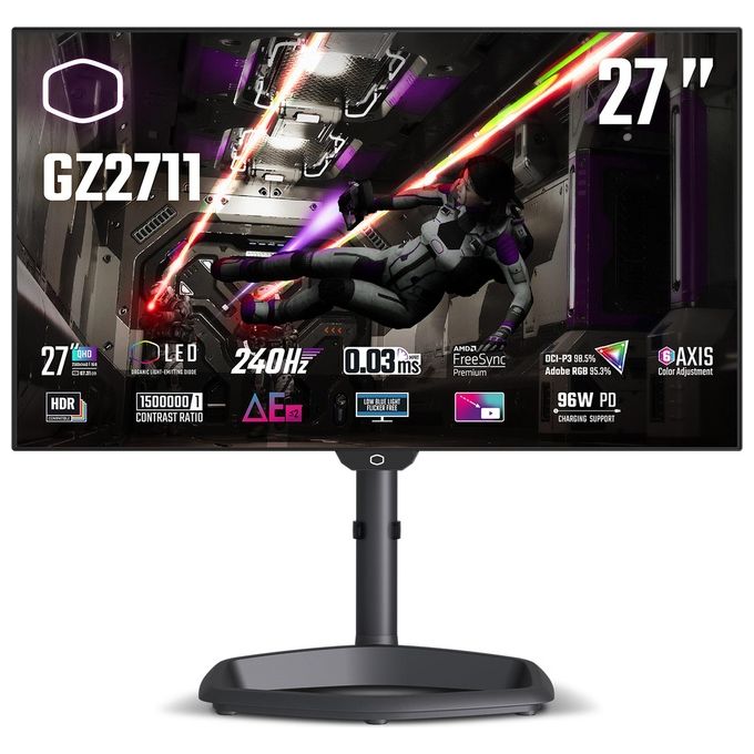 Image of Cooler Master Monitor Gz2711 27'' Oled 32:9 WQHD 240hz Tempo di Risposta 003ms HDR