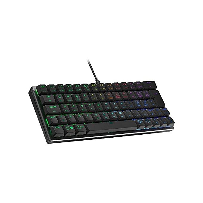 Cooler Master SK620 Tastiera Gaming Cablata - Layout Compatto 60%, Switch Meccanici Basso Profilo, Retroilluminazione RGB a Tasto, Controlli al Volo, Compatibile macOS/Windows - Space Grey, Layout IT