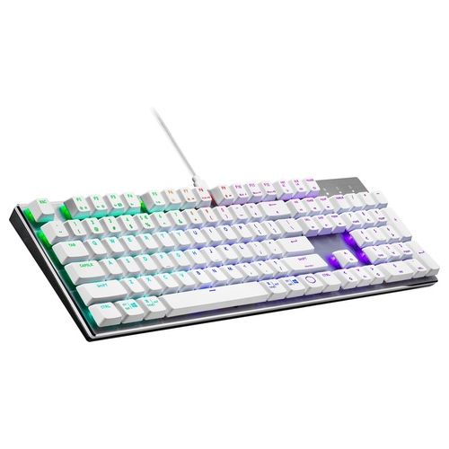 Cooler Master Tastiera Meccanica SK652 Silver White Full Mechanical RGB TTC Low Profile Red Switch USB Type-C