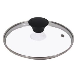 Coperchio Universale in Vetro con Bordo in Acciaio 30 cm