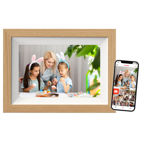 21268 DigiFrame 10W Cornice per Foto Digitale 10.1" Touch Screen Wi-Fi 32 GB Memoria Interna colore Bianco Legno